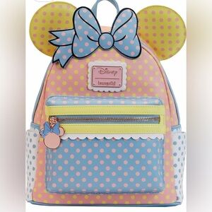 Loungefly Disney Pastel Polka Dot Kids Backpack
